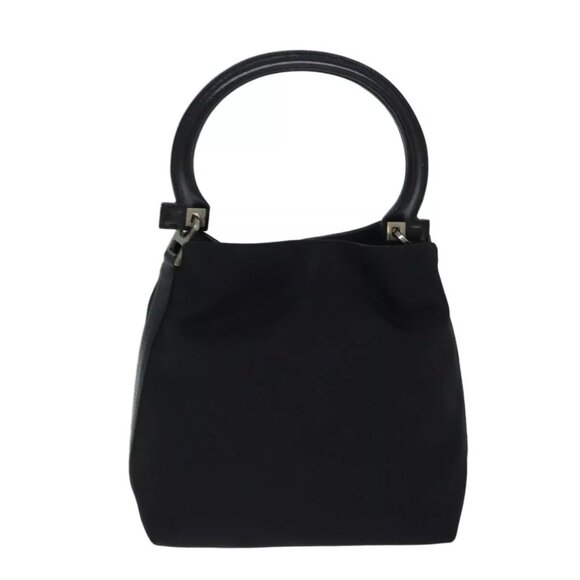 Salvatore Ferragamo Shoulder Bag Nylon Black Auth - Picture 1 of 14